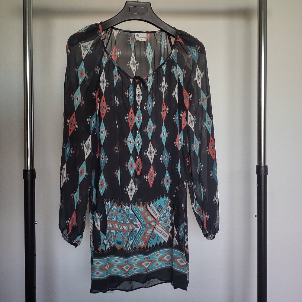 Stella Forest vintage silk tunic blouse